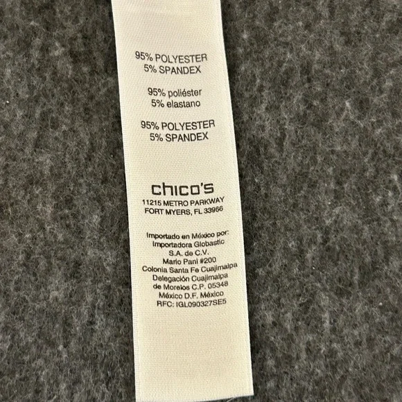 Chico's Weekend Blue and Green Patterned Blouse - Picture 4 of 5